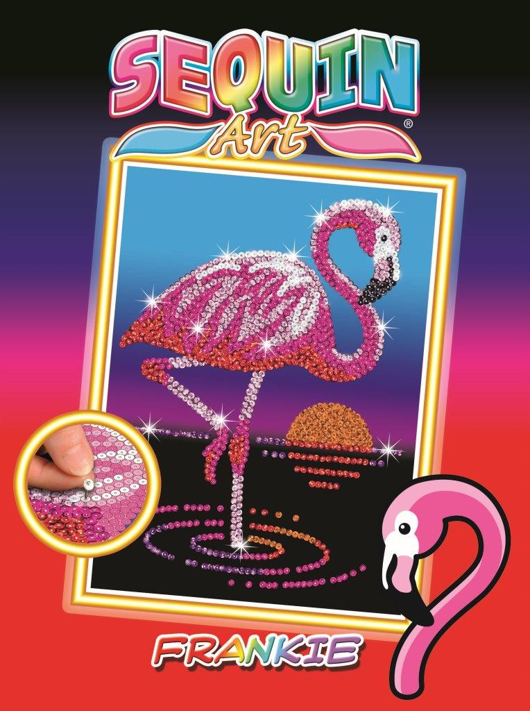 Sequin Art Rojo - Frankie  the Flamingo - Frankie el Flamenco