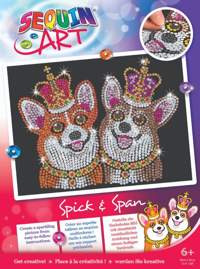 Sequin Art Rojo - Corgis Spick y Span