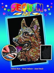 [SA1807] Sequin Art Azul - German Shepherd - Pastor Alemán